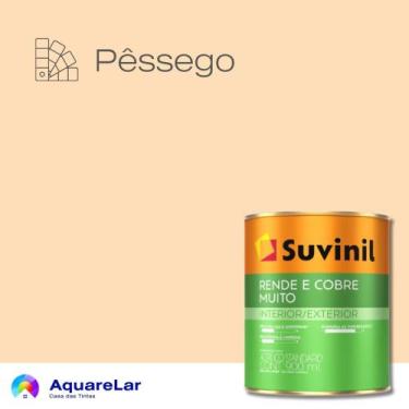 Imagem de Rende & Cobre Muito Suvinil Fosco 3,2L, PÊSSEGO