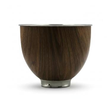 Imagem de Tigela misturadora de aço inoxidável de 5 litros para Kitchenaid Classic & Artisan Tilt Head Stand Mixer, textura de madeira, adequada para K45, KSM75, KSM90, KSM150, resistente, lavável na