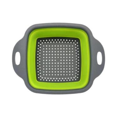 Imagem de Escorredor De Silicone Dobrável Quadrado LMETJMA Para Cozinha, Ideal P