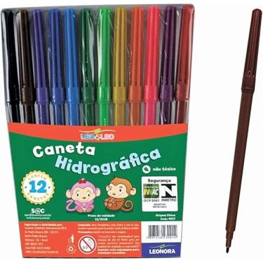 Imagem de Caneta Hidrográfica Leo E Leo Fina 12 Cores