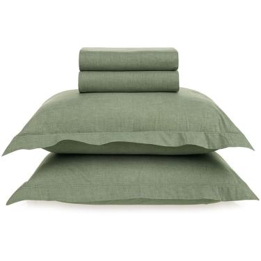 Imagem de Jogo de Cama Karsten Tesso Confec 4 Peças Queen Verde