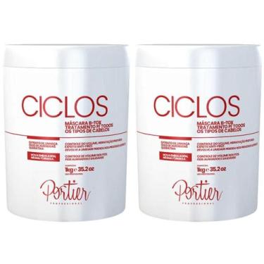 Imagem de Kit 2 Portier Ciclos Máscara 1kg Original - Portier Cosméticos