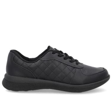 Imagem de Tenis usaflex metalasse couro ref ud02003 feminino, 37, Preto