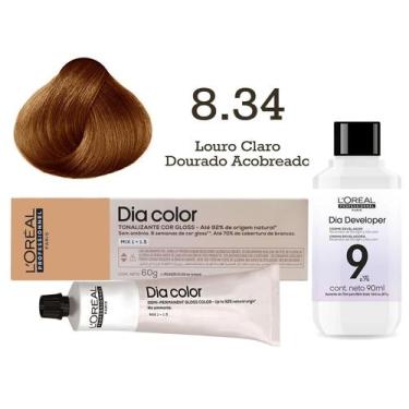 Imagem de Tonalizante Dia Color 8.34 Louro Claro Dourado Acobreado + Emulsão Rev