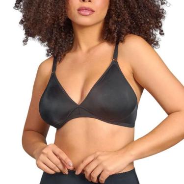 Imagem de Sutiã Básico Sem Bojo Busto com Tecido Duplo Duloren 721015, M, Preto