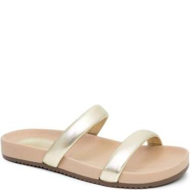 Imagem de Sandália Papete Tratorada Tiras Metalizadas Via Uno 548032-Feminino