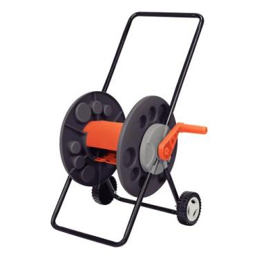 Imagem de Enrolador Mangueira 55M Carrinho Plastico Jardim Tramontina