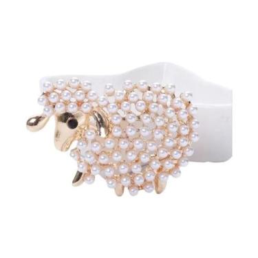 Imagem de Broches De Animais Em Pérola E Strass Unissex Para Mulheres, Acessório