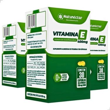 Imagem de Kit 3 Vitamina E Tocoferol 400 ui 90 Cápsulas Gelatinosas Alfa Concent