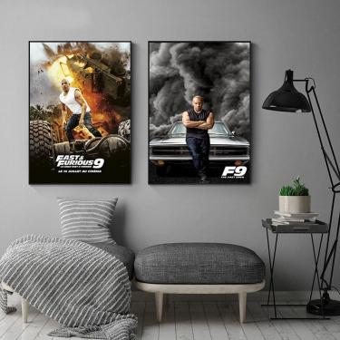 Imagem de Conjunto de pôsteres Fast and Furious, 2 peças de pintura em tela, 20x30cm