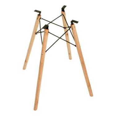 Imagem de Base Para Mesa Eiffel 75cm Charles Eames Pé Palito Eucalipto Para Tamp