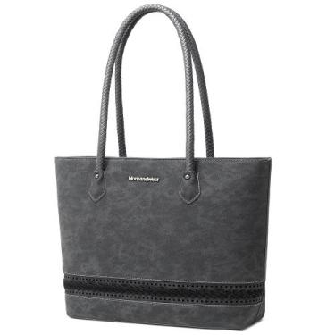 Imagem de Sacola Montana West Woven Vegan para mulheres MWC-090BK