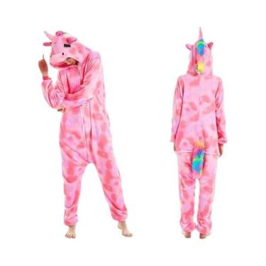 Imagem de Pijamas Unissex Para Adultos Kigurumi De Unicórnio, Fantasia De Animal