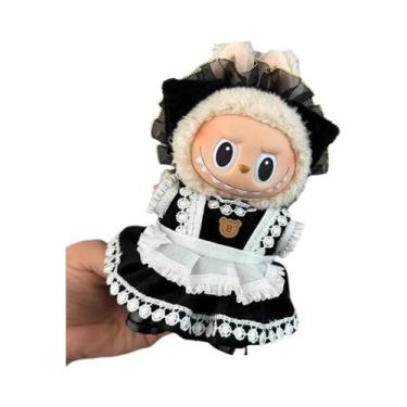 Imagem de Conjunto De Roupa Para Boneca Labubu De Vinil 17cm: Vestido De Bolinha