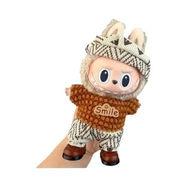 Imagem de Conjunto De Roupa Para Boneca Labubu De Vinil 17cm: Vestido De Bolinha