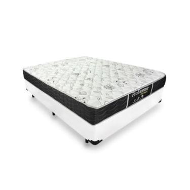 Imagem de Cama Box Viúva 128 Tecido Sintético Branco com Colchão de Molas Sleep 