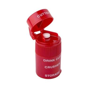 Imagem de Cortador E Triturador De Comprimidos 2 Em 1 Em Aço Inoxidável Com Copo