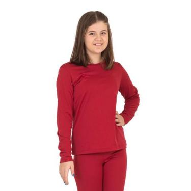 Imagem de Blusa Térmica Infantil Unissex Juvenil Segunda Pele Peluciada 1-2-3-4-