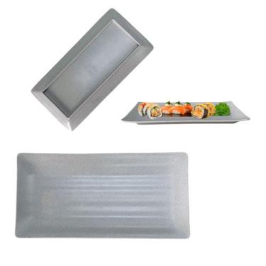 Imagem de Travessa Retangular Petisqueira em Melamina pra Servir 30cm - Lyor