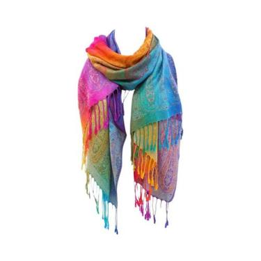 Imagem de Moda feminina lenço de seda luxo cetim xale envolve lenço pashmina - o