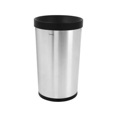 Imagem de Lixeira Tramontina Molise Aço Inox Acetinado sem Tampa 50 Litros