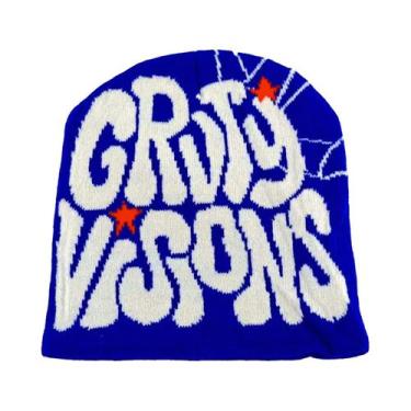 Imagem de Gorro Unissex De Acrílico Com Letra GR Em Jacquard, Estilo Europeu-Ame