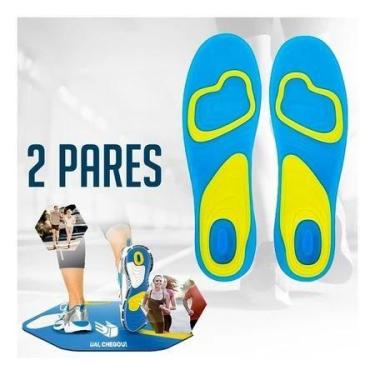 Imagem de Kit 2 Palmilhas Gel Silicone Anti Impacto - Gel Activ, 38/42, Azul