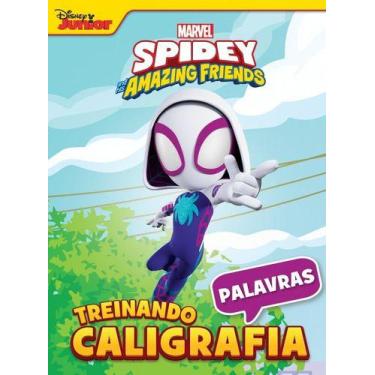 Imagem de Treinando caligrafia marvel spidey e amigos - palavras - RIDEEL