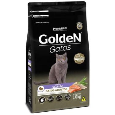 Imagem de Ração Golden Gatos Adultos Sabor Salmão 10kg