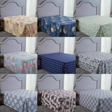 Imagem de Lençol Solteiro Estampado 400 Fios Roupa de Cama Box Sem Elástico Avul