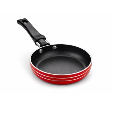 Imagem de Frigideira Pequena Antiaderente 12cm Alumínio Vermelha Omeleteira Individual