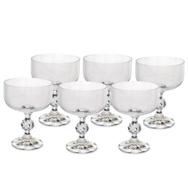 Imagem de Jogo 6 Taças De Cristal Para Sobremesa 200ml Claudia Bohemia - Crystal