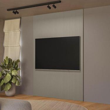Imagem de Painel Ripado para TV até 75 Polegadas MDF 180cmx250cm Modular - Linea