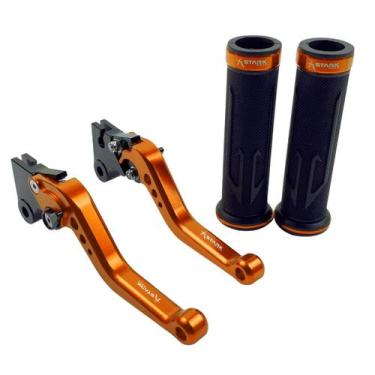 Imagem de Kit Manopla Manete Pop 110 100 Titan Fan Start Cargo A Lona - Stark Ra