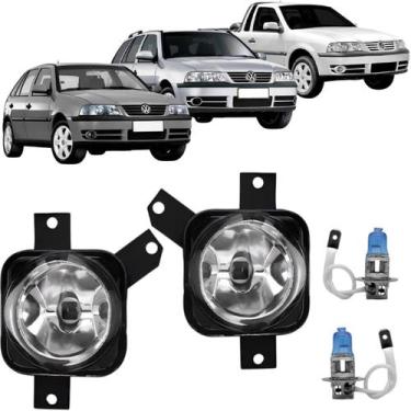 Imagem de Par farol milha gol saveiro parati g3 1999 a 2005 s branca - BBS