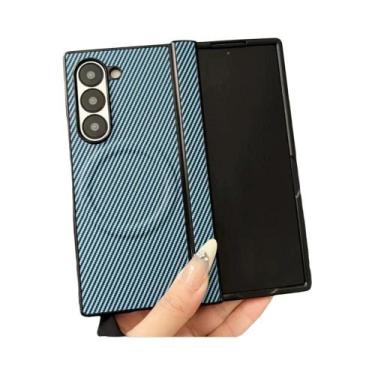 Imagem de Capa De Telefone Com Dobradiça Magnética Em Fibra De Carbono Para Sams