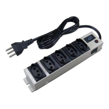 Imagem de Filtro De Linha Chapa 5 Tomadas Com Fusivel Bivolt Multicraf - Multicr