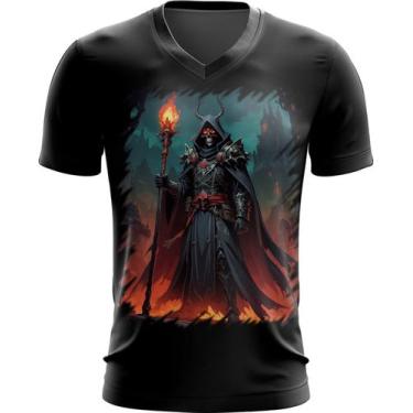 Imagem de Camiseta Gola V Lich Ancião Desenhado Magia 11 - Kasubeck Store®, INF 