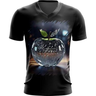 Imagem de Camiseta Gola V Maçã Musical de Cristal 4 - Kasubeck Store®, INF 04