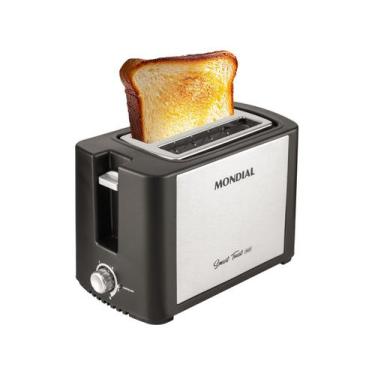 Imagem de Torradeira Mondial T-13 Tostador Pães-220v-preto/inox, Preto e Inox, 2