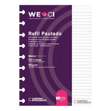 Imagem de REFIL CADERNO INTELIGENTE MÉDIO COLEGIAL PAUTADO 90G 50FLS Ci