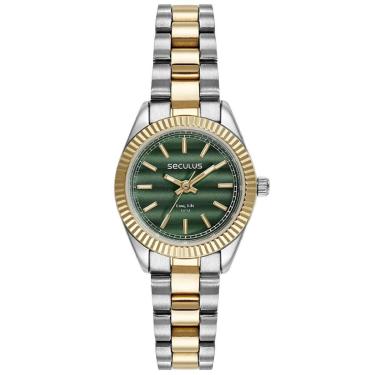 Imagem de Relógio Seculus 77245LPSVBA5 Feminino Bicolor 24mm Aço Inox-Feminino