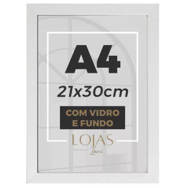 Imagem de Kit 3 Molduras Quadro A4 21x30 Com Vidro Poster Certificado - Marrom -