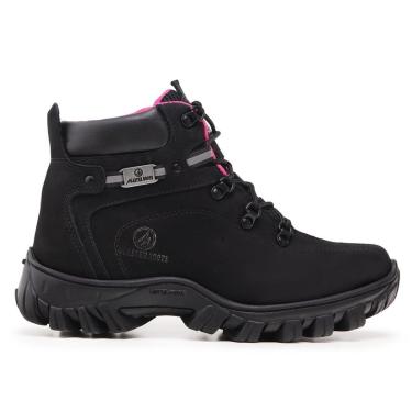 Imagem de Bota Feminina Coturno Tênis Adventure Trilha Trabalho Em Couro Legitimo-Feminino