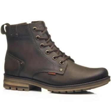 Imagem de Coturno Masculino Casual em Couro Bico Redondo Amortech Pegada 181305-Masculino
