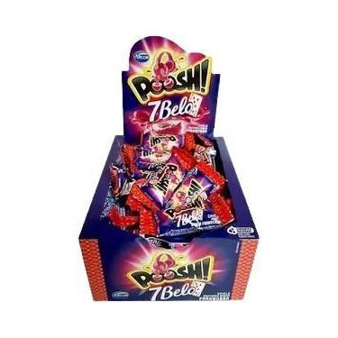 Imagem de Chicle Poosh Recheado 200g Arcor 7 Belo Framboesa 40un de 5g dentro do