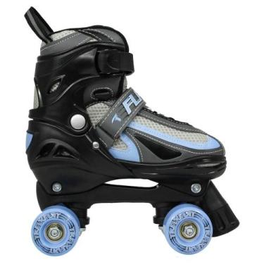 Imagem de Patins Infantil Traxart Flash Quad com Rodas PU e Rolamento ABEC7  Aju