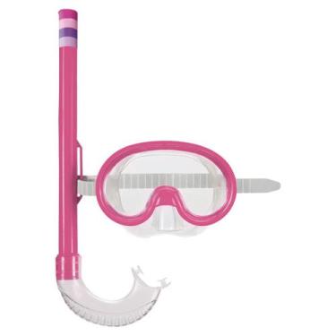 Imagem de Máscara de Mergulho com Snorkel Infantil Rosa Mor, U