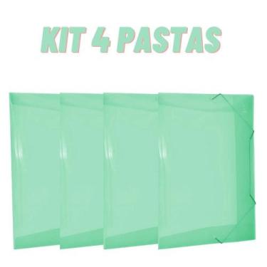 Imagem de Pastas Organizadoras Para Documentos E Arquivos Com Elástico Cor:Verde