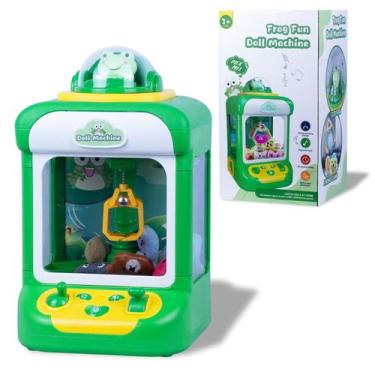 Imagem de Máquina Grua de Pegar Bichinho de Pelúcia Som Luz 34cm Verde - For Kid